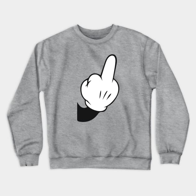 Middle Finger gloved cartoon Crewneck Sweatshirt by Alema Art